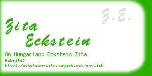 zita eckstein business card